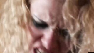 British Beauty Passionate Hardcore Sex with Big Boobs - Choking & Facial