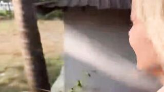 Hot Blonde Babe Gives Mind-Blowing Handjob & Swallowing Huge Load of Sperm