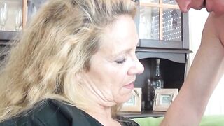 Amateur MILF Threesome - Older Woman Shares Her Husband With barely legal Blonde