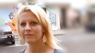 Sexy college girl" - Amateur Street Casting with Older Man in Germany!