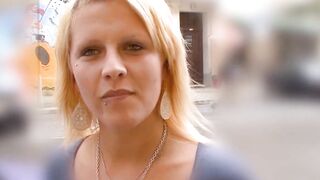Sexy college girl" - Amateur Street Casting with Older Man in Germany!