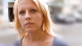 Sexy college girl" - Amateur Street Casting with Older Man in Germany!