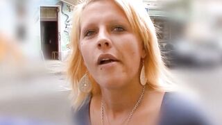 Sexy college girl" - Amateur Street Casting with Older Man in Germany!
