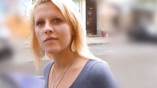 Sexy college girl" - Amateur Street Casting with Older Man in Germany!