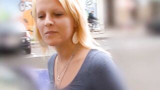 Sexy college girl" - Amateur Street Casting with Older Man in Germany!