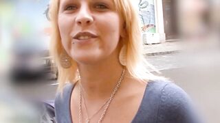 Sexy college girl" - Amateur Street Casting with Older Man in Germany!