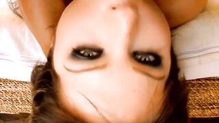 Dark Haired Bombshell Rides Big Dick in Hardcore Anal Threesome