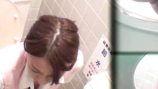 Asian Office Workers Unleash Steamy Squatting Session