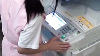 Asian Office Workers Unleash Steamy Squatting Session