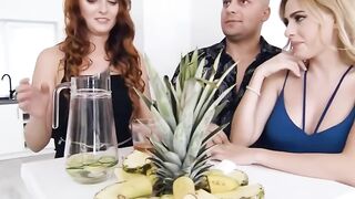 Three's A Charm! Hot MILF Threesome with Two Hotties Sharing One Guy