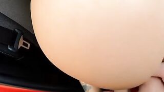 Hot Blonde Teen Gives Wild Ride in Her Step-Dad's Car