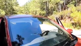 Hot Blonde Teen Gives Wild Ride in Her Step-Dad's Car