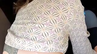 Hot Blonde Teen Gives Wild Ride in Her Step-Dad's Car