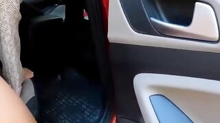 Hot Blonde Teen Gives Wild Ride in Her Step-Dad's Car