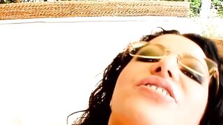 Dark Haired Vixen Anal Threesome - Ass-Fucking with Big Dick Couple