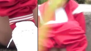 Public Peeing Fetish - Outdoor Pee-Play With Hairless Vagina
