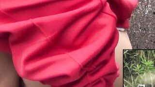 Public Peeing Fetish - Outdoor Pee-Play With Hairless Vagina