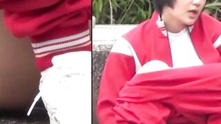 Public Peeing Fetish - Outdoor Pee-Play With Hairless Vagina