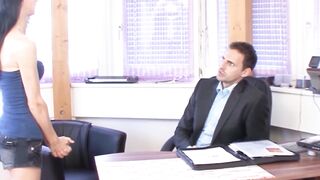 Seducing My Older Professor - Petit college girl Fucks Her Teacher In Office