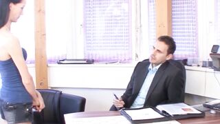 Seducing My Older Professor - Petit college girl Fucks Her Teacher In Office