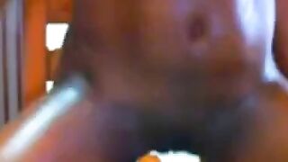 Erotic Oil Massage - Black Beauty Babe Gives Sensual Handjob to Client