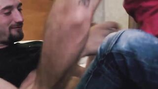 Hairy Bear's Ass Fucked by Muscular Jocks - Gay Sex with Older Man