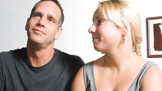 Hot Amateur Threesome - Blonde Girlfriend Shares Her Boyfriend With A Hot Redhead