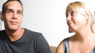 Hot Amateur Threesome - Blonde Girlfriend Shares Her Boyfriend With A Hot Redhead