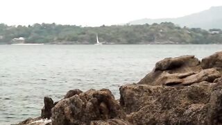 BabeCam - Hot Brunette Striptease & Masturbation Session with Big Natural Breasts