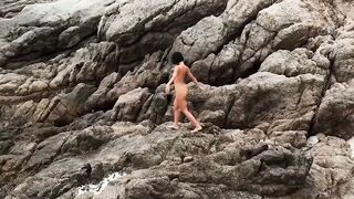 BabeCam - Hot Brunette Striptease & Masturbation Session with Big Natural Breasts