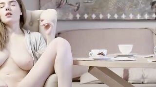 Big Boobed Brunette Babe Masturbates To Satisfaction