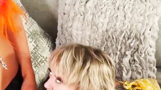 Threeway Threesome - MILF Anal Sex With Two Hot Blonde Babes And A Stud Guy!