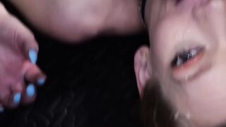Threesome Frenzy #2 - Three hot babes share one lucky guy in an intense threesome