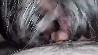 Messy-Blonde Babe Gives Sloppy Deepthroat & Facial