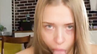Hot Club Babe Gets Fucked Hard - Beautiful Blonde Sucks & Rides Big Dick