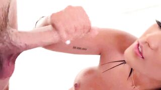 Alina Bell's Oil Slicked Ass Gets Fucked Hard - POV Cowgirl