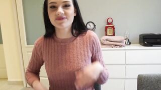 Petite Brunette Hottie Riding A Big Dick While Her Nerdy Boyfriend Watches