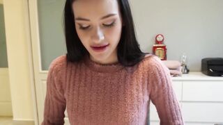 Petite Brunette Hottie Riding A Big Dick While Her Nerdy Boyfriend Watches