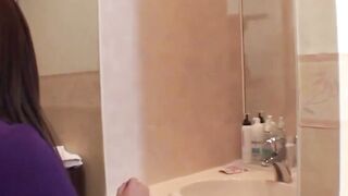 Curvaceous Gyaru Babe Reveals Herself In A Steamy Bathroom Scene