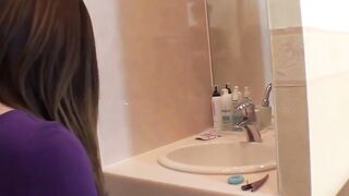 Curvaceous Gyaru Babe Reveals Herself In A Steamy Bathroom Scene