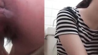 Secret Toilet Cam - homemade Captures Sexually Adventurous Teen