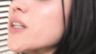 Dark Haired Slut's Christmas Wish Fulfilled - Red Nylon Stockings & Big Dick