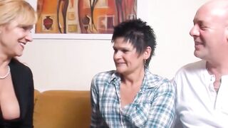 Hot Wife Surprise! Swinger's Threesome with Husband & Stranger