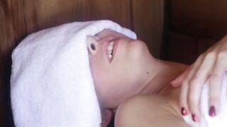 Lesbian Milf Pussies Eaten By Hot Blonde Babes in Sauna
