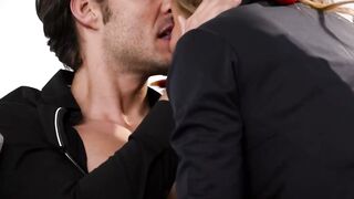 Seductive Flight Attendants - Stranger In The Aisle Gets Fucked By MILF