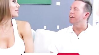 Nicole Aniston Gives A POV Blowjob And Rides His Big Dick Until He Explodes In Her Mouth