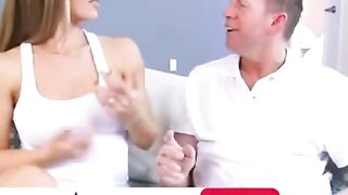 Nicole Aniston Gives A POV Blowjob And Rides His Big Dick Until He Explodes In Her Mouth
