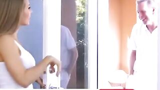 Nicole Aniston Gives A POV Blowjob And Rides His Big Dick Until He Explodes In Her Mouth