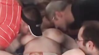 Big Boob Babe Cherry Gets Gangbanged by Three Hard Studs