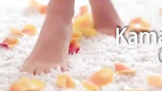 Wearing just a bra and butt shorts set Kama Oxi is an absolute stunner. The hotblooded Euro bae is ready to create the gorgeous afternoon with breakfast inside bed and a crazy hot time with her bf Charlie Dean. Walking on rose petals she prepar